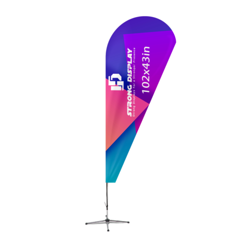 102x43 in Teardrop Shape Feather Flag
