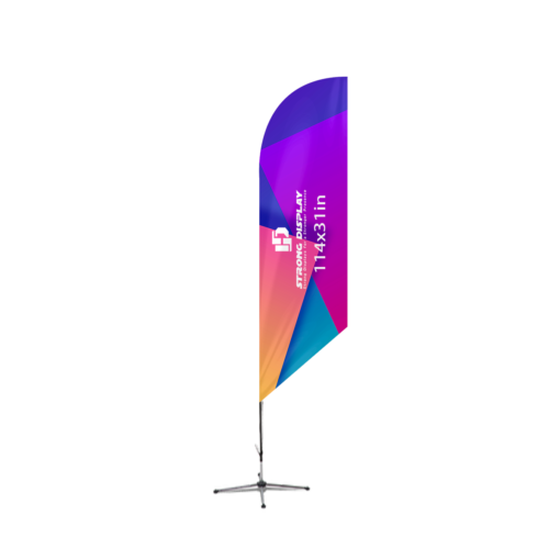 114x31 in Angled Blade Shape Feather Flag