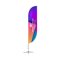 128x30 in Convex Blade Shape Feather Flag