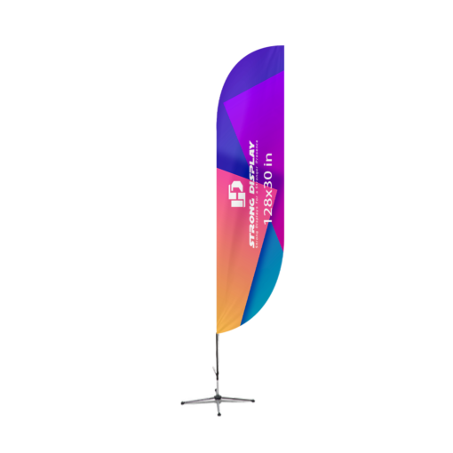 128x30 in Convex Blade Shape Feather Flag