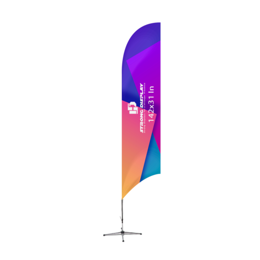 142x31 in Concave Razor Shape Feather Flag