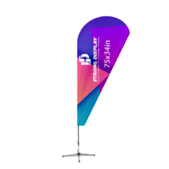 75x34 in Teardrop Shape Feather Flag