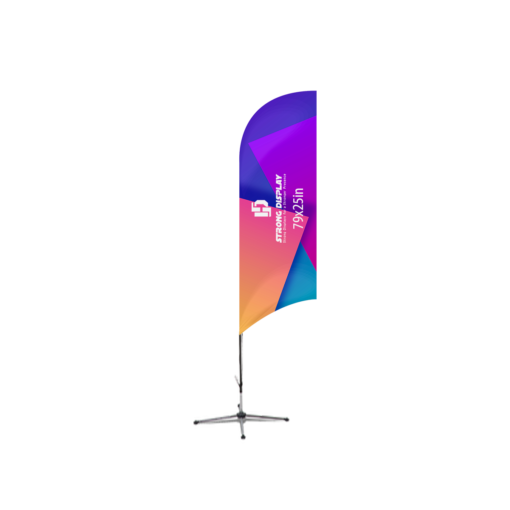 79x25in Concave Razor Shape Feather Flag