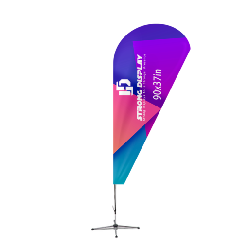 90x37 in Teardrop Shape Feather Flag