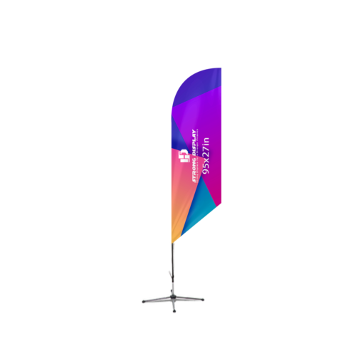95x27 in Angled Blade Shape Feather Flag