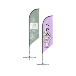 Drapeau de plume publicitaire pour salon de spa