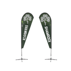 Shamrock Double Sided Teardrop Flags