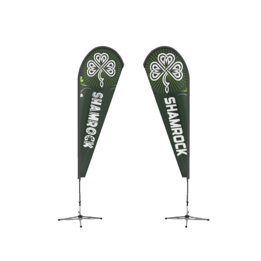 Shamrock Double Sided Teardrop Flags