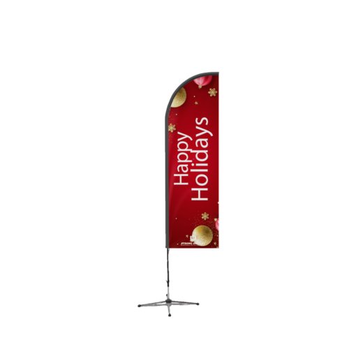 Happy Holiday Season Feather Flag