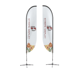 Promoção bandeiras de penas dupla face