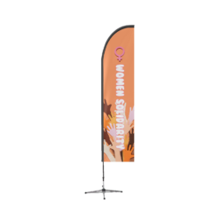 Bandeiras de penas personalizadas para mulheres solidárias