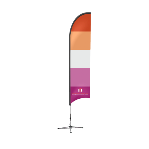Five Stripes Variant Of Orange Pink Feather Flags