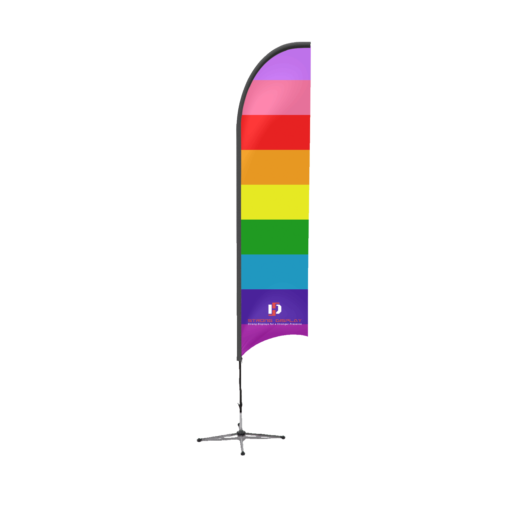 Gilbert Baker Nine Stripe Feather Flag