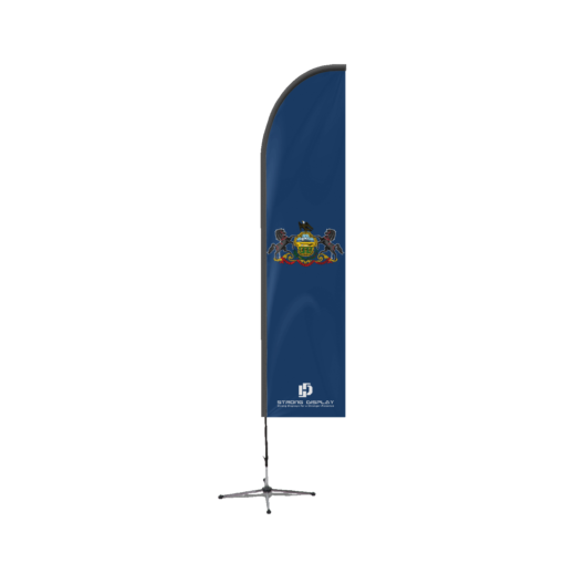 Vlag van de staat Pennsylvania met veren