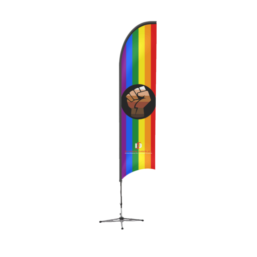 Queer People of Color Feather Flag